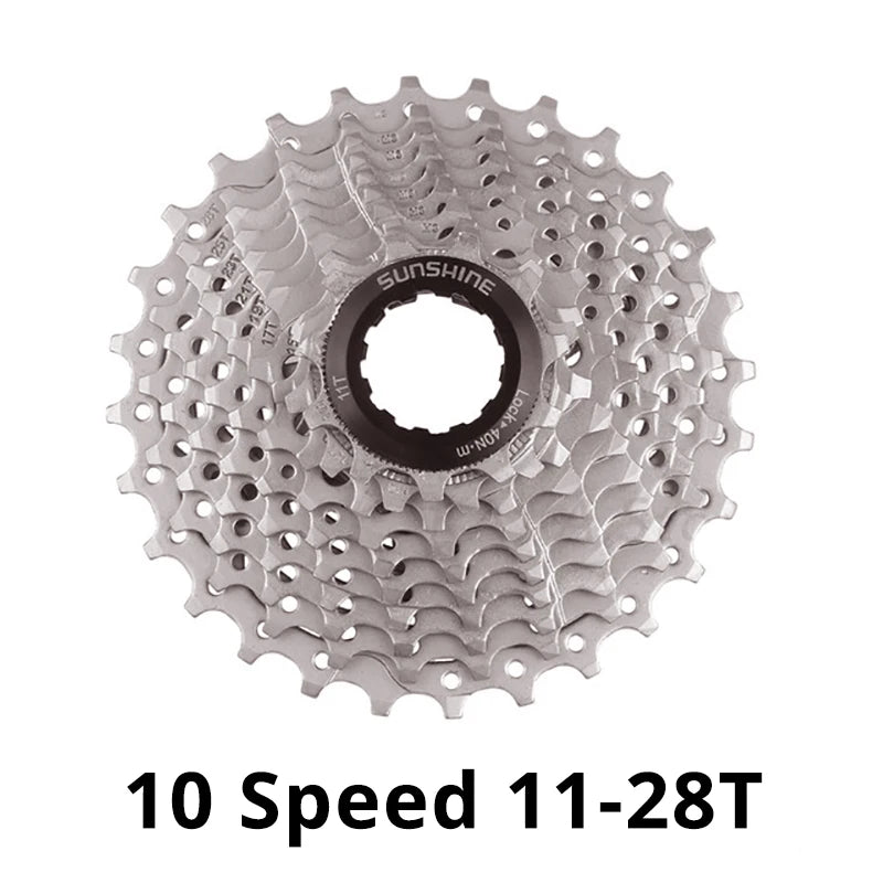 New SUNSHINE 8/9/10/11/12 Speed Road Bike Cassette Sprocket Bicycle Chainwheel Compatible with SRAM Bike Parts-WAYBIKER