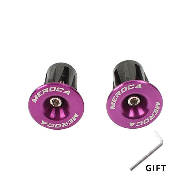 1 Pair Mountain Road Bike Handlebar End Plugs Aluminum Alloy Handle Bar End Cap BMX MTB Bike Grip Cover Bicycle Accessories-WAYBIKER