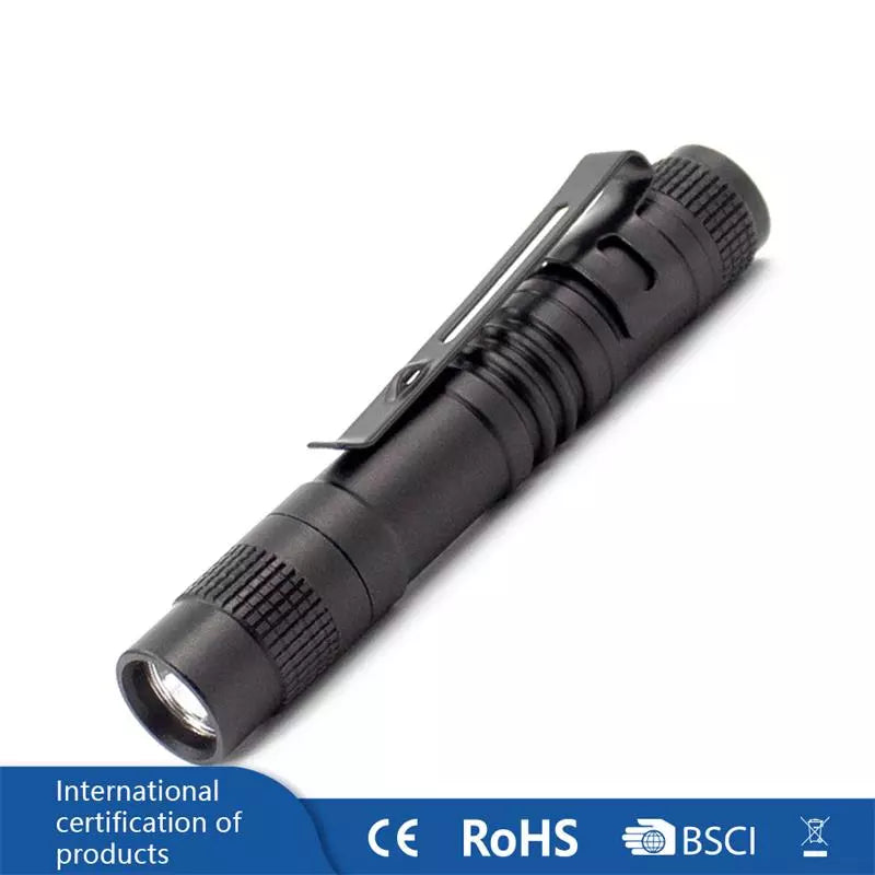 Mini Pen-Shaped Small Flashlight Aluminum Alloy Waterproof with Pen Clip Gift Lamp Small Flashlight-WAYBIKER