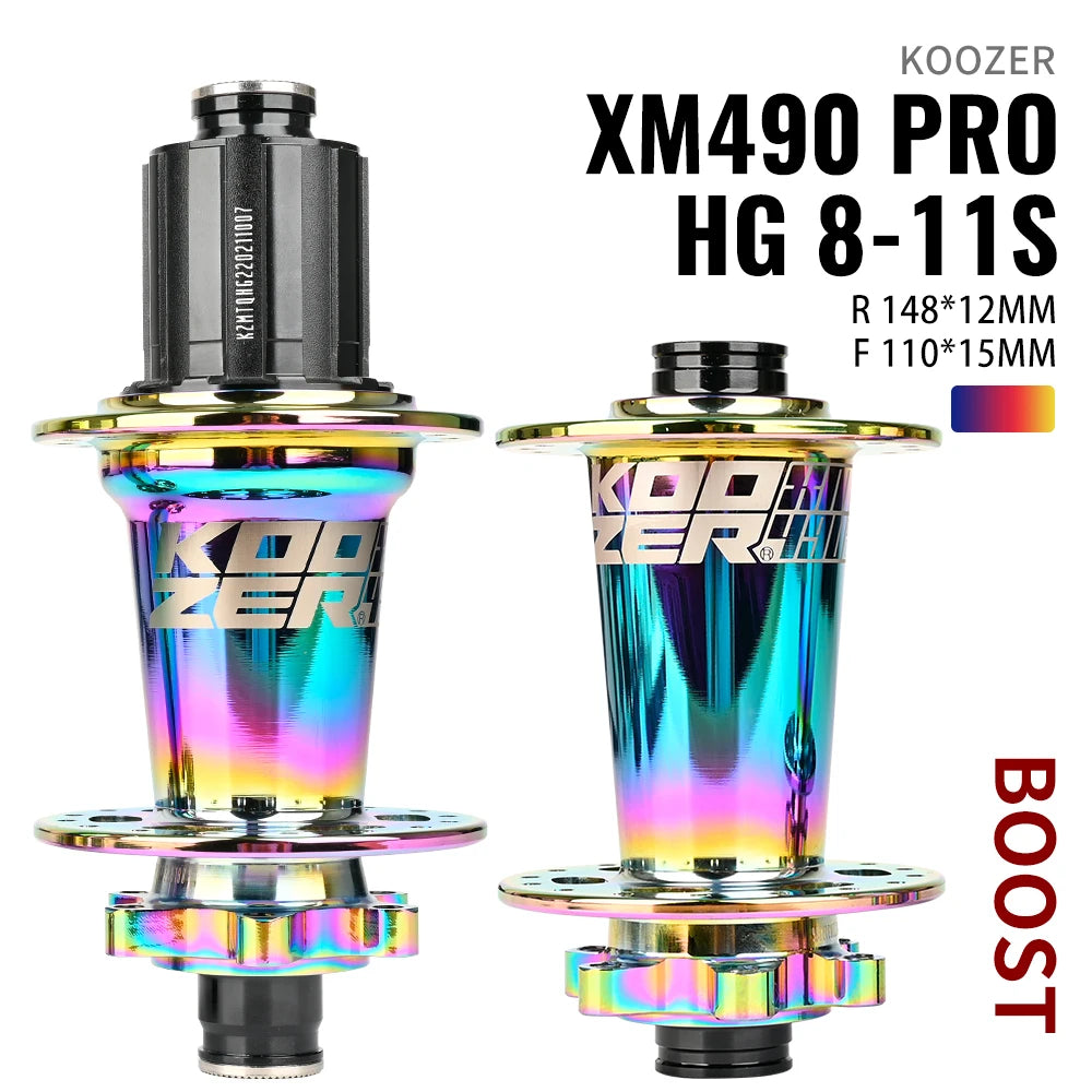 2024 KOOZER XM490 PRO BOOST Mountain Bike Hubs Steel shaft Sealed Bearing 148x12MM 110x15MM 141x5MM 28H 32 Holes Noise hub