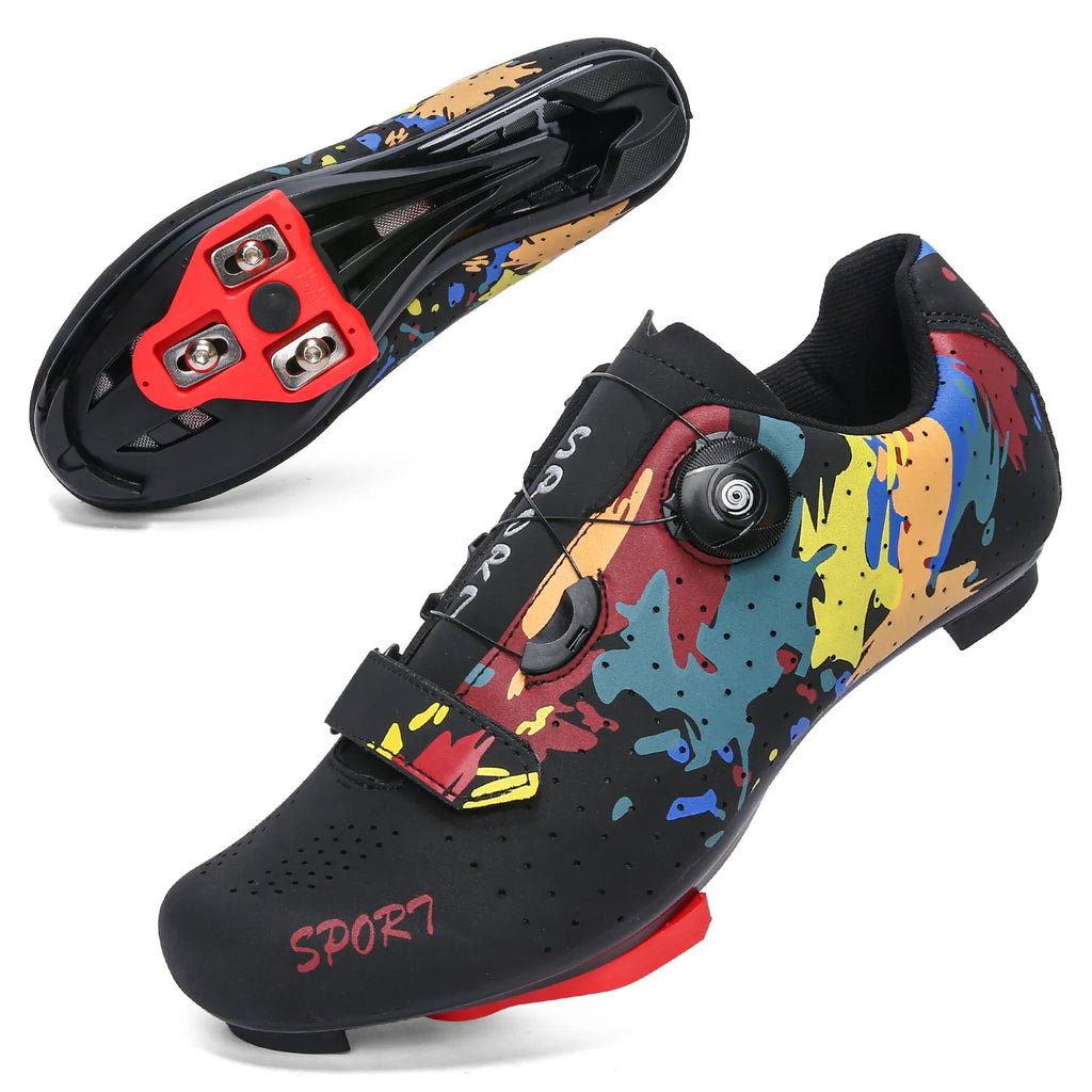 Cycling Shoes MTB Men SPD Road Dirt Bike Shoes Route Cleat Flat Sneaker Racing Women Bicycle Mountain Biking Shoes-WAYBIKER