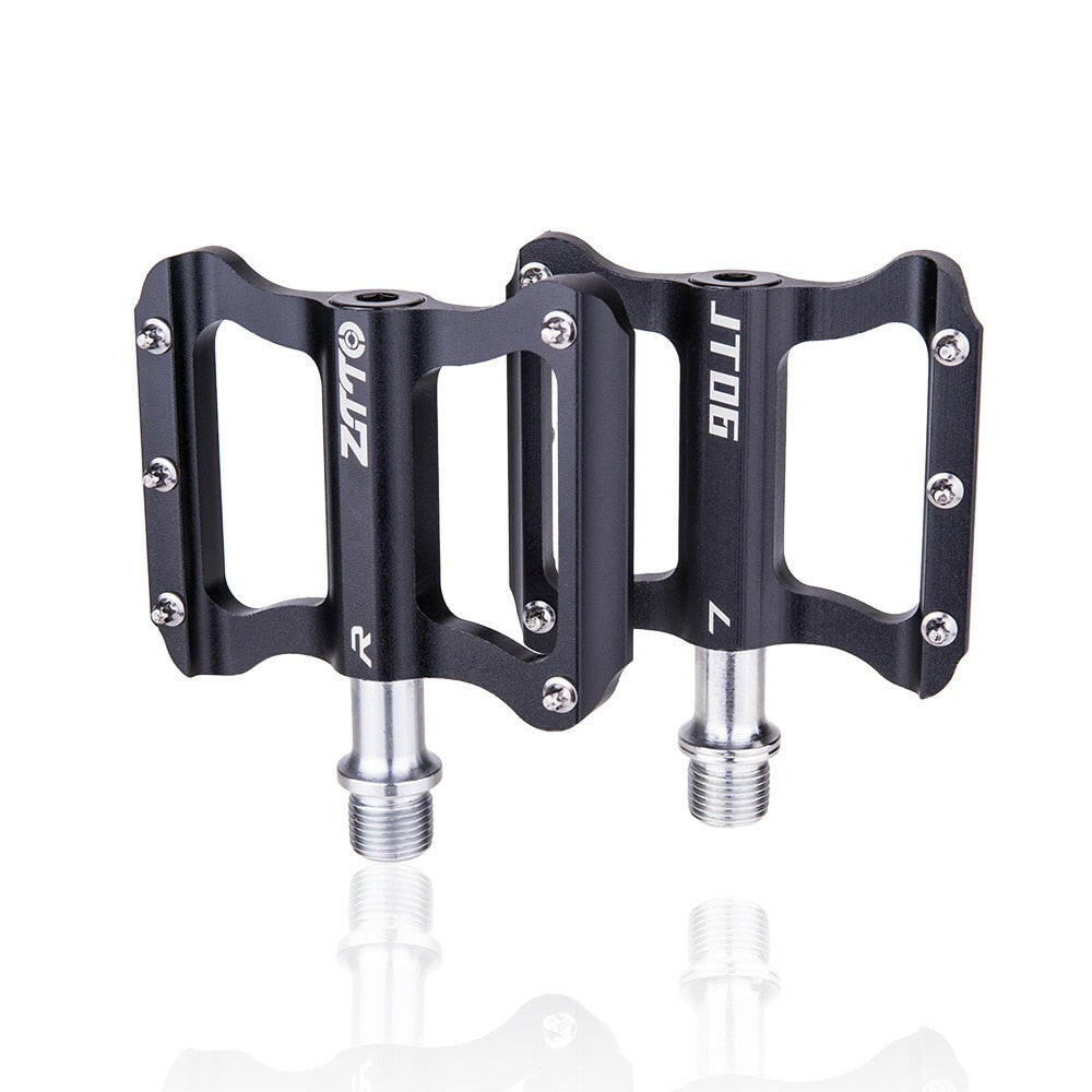 ZTTO Road Bike Ultralight Flat Pedal Aluminum Alloy Bicycle Pedal Bearings Anti-slip Folding bike For Road Cycling Parts JT06-WAYBIKER