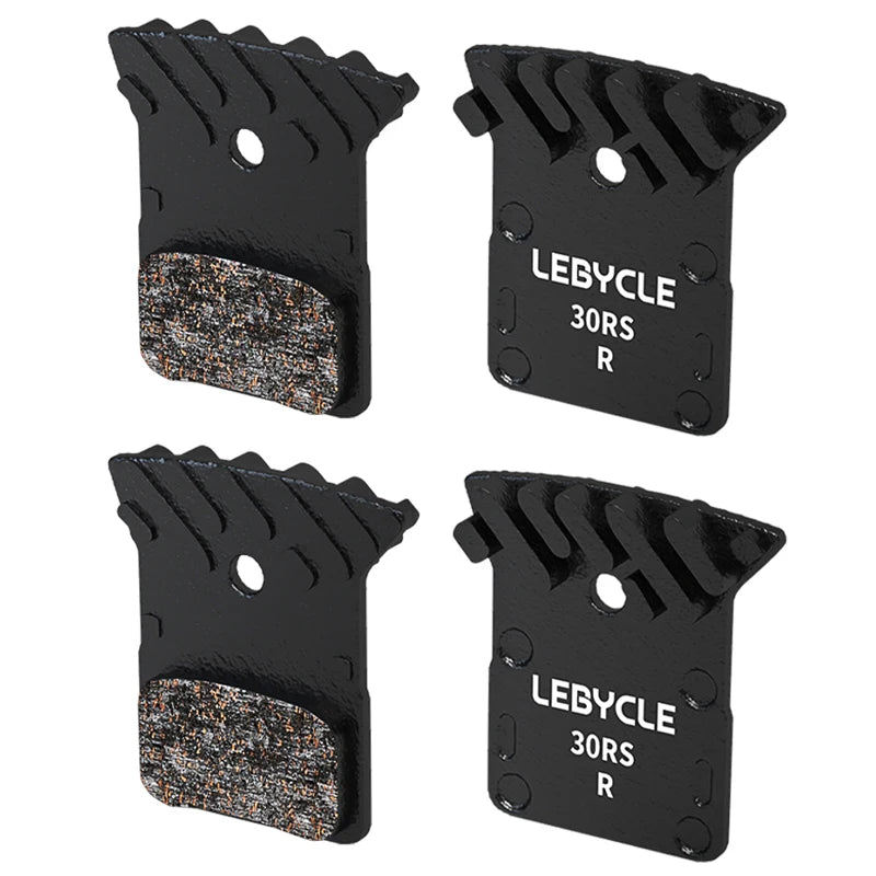 Lebycle MTB fin-shaped High-end brake pads Full Metallic Resin Ice Cooling Tech Brake Pads For SAINT M810 M820 BR-RS405 BR-M9000-WAYBIKER