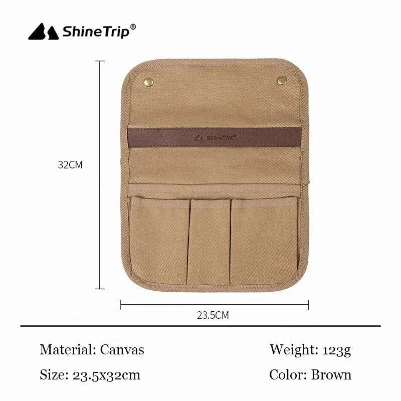 Shinetrip Outdoor Camping Folding Chair Armrest Hanging Bag Portable Folding Chair Side Multifunctional Tools Storage Bag ﻿-WAYBIKER