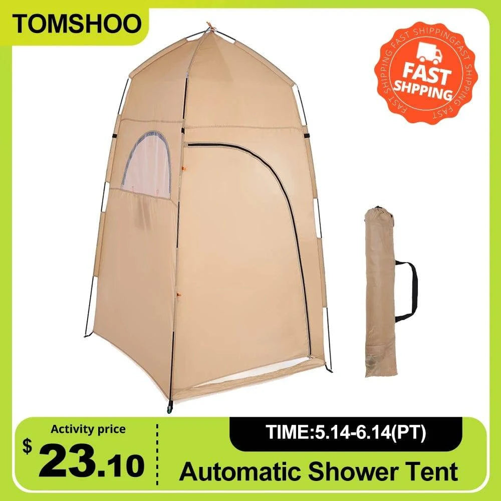 Automatic Beach Shower Tent Outdoor Camping Tent UV Protection Shelter Bath Instant Pop-up Summer Privacy Toilet Tent-WAYBIKER