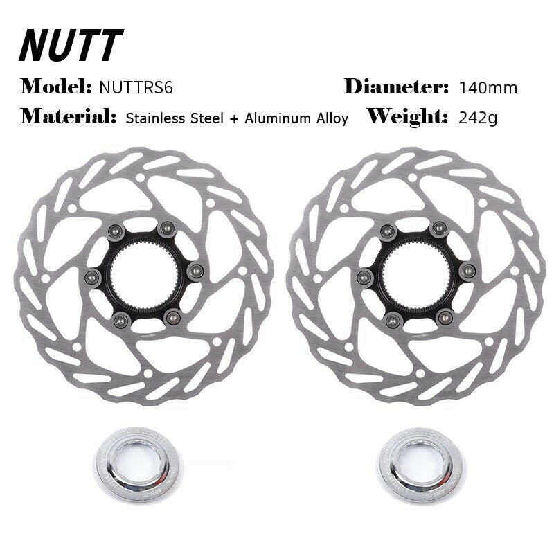 NUTT 140mm 160mm 180mm Center Lock Disc Mountain Road Bike Disc Brake Center Lock Brake Pads MTB Brake Disc Cycling Accessories-WAYBIKER