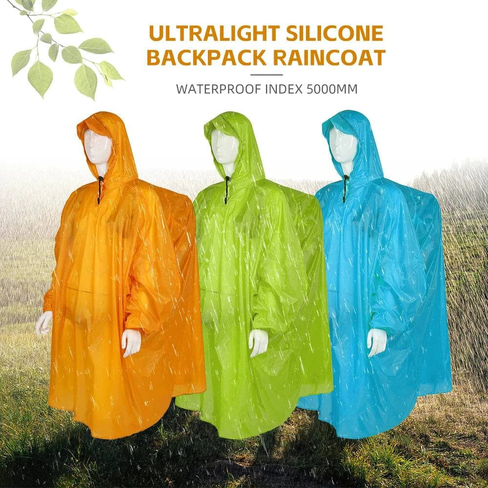 Outdoor Raincoat Lightweight Waterproof Poncho Water-resistant Climbing Backpack Rain Cover For Camping Hiking Travel-WAYBIKER