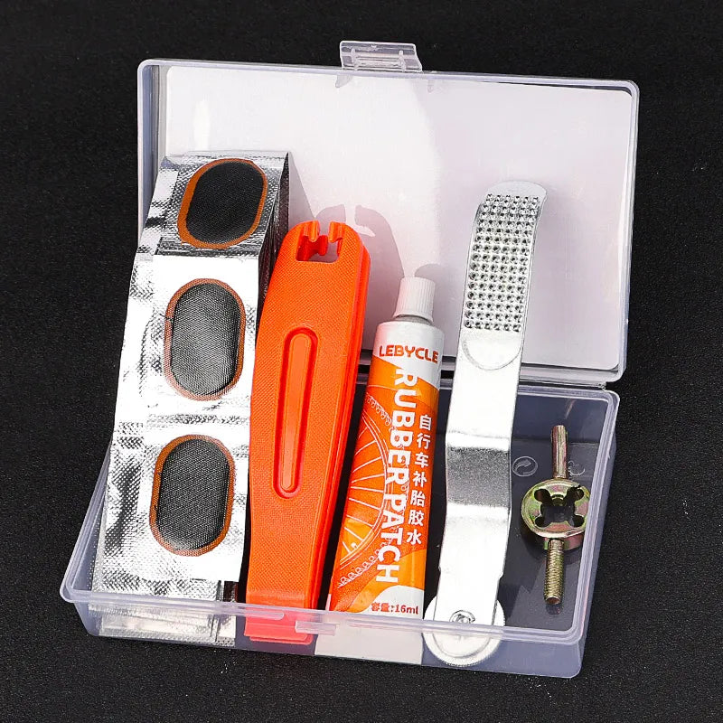 Lebycle bike cycle inner tube tire tool set puncture repair portable tool kit Patches for repairing inner tubes-WAYBIKER