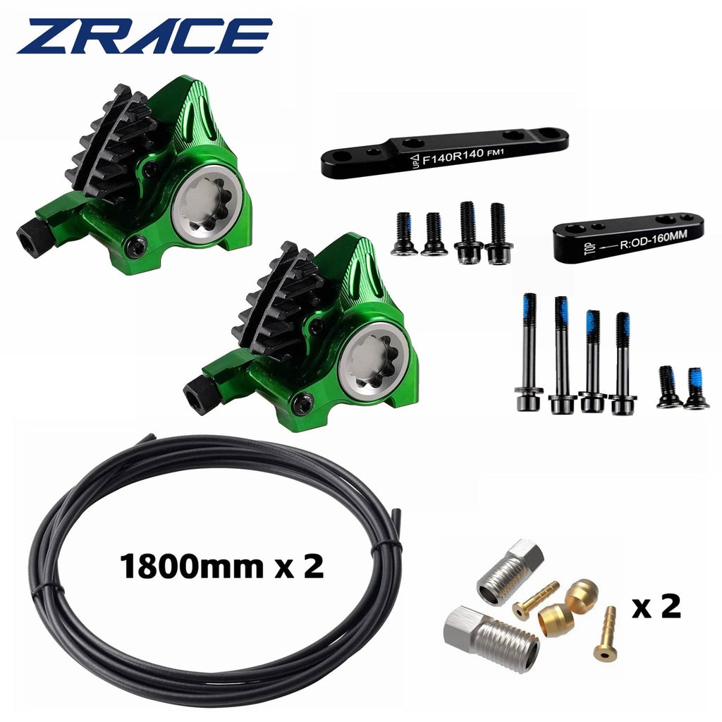 ZRACE XG Flat Mount Caliper, Road Hydraulic Brake, ICE-TECH Pads, BMX Raceing, Full CNC Lightweight-WAYBIKER