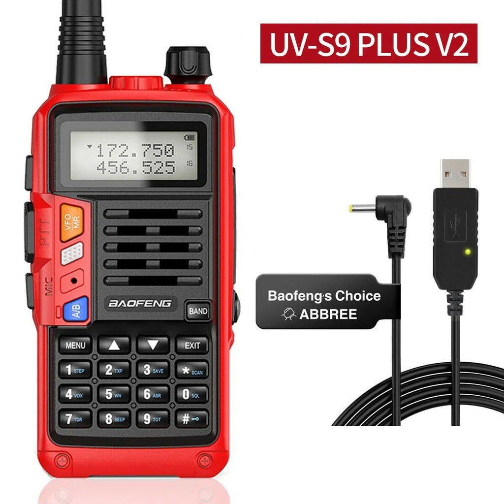 BAOFENG UV-S9 Plus V1 V2 Powerful Handheld UHF VHF Dual Band 16 KM Long Range Waterproof Walkie Talkie Ham UV-5R Two Way Radio-WAYBIKER