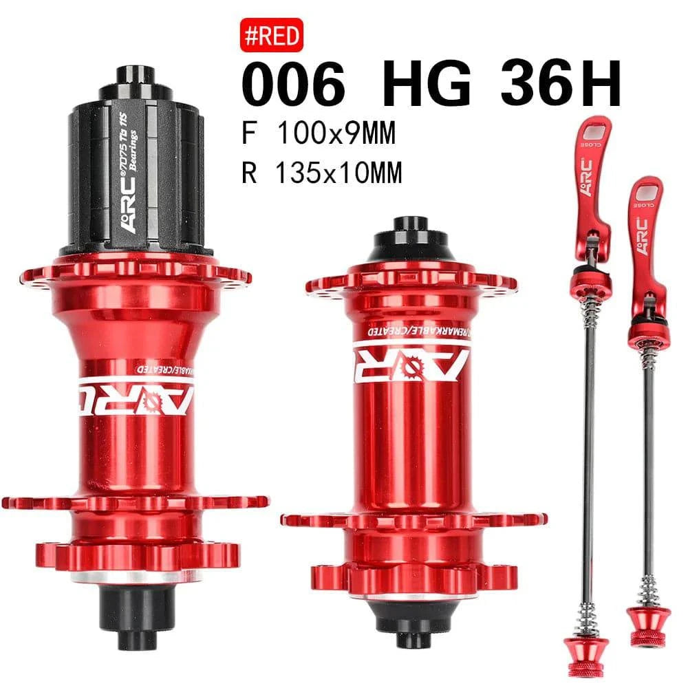 1 Pair MTB Bike Hub Front Rear HG 8-11 Speed 4 Claws 36 Holes Disc Brake Hubs with Quick Release Lever-WAYBIKER