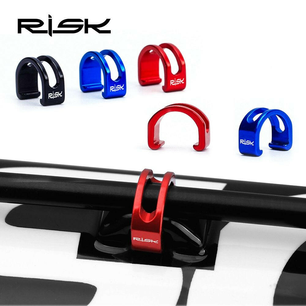 5pcs Aluminum Alloy Bike Bicycle MTB C-Clips Buckle Hose Brake Line Gear Cable Housing Guide Brake Deduction Bicycle Accessory C-WAYBIKER