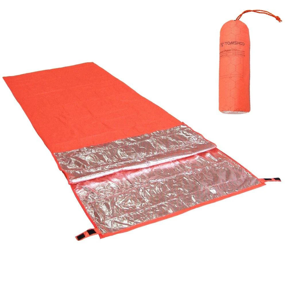 TOMSHOO Portable Warming Single Sleeping Bag Reflective Lock Temperature Outdoor Camping Travel Hiking Sleeping Bag-WAYBIKER