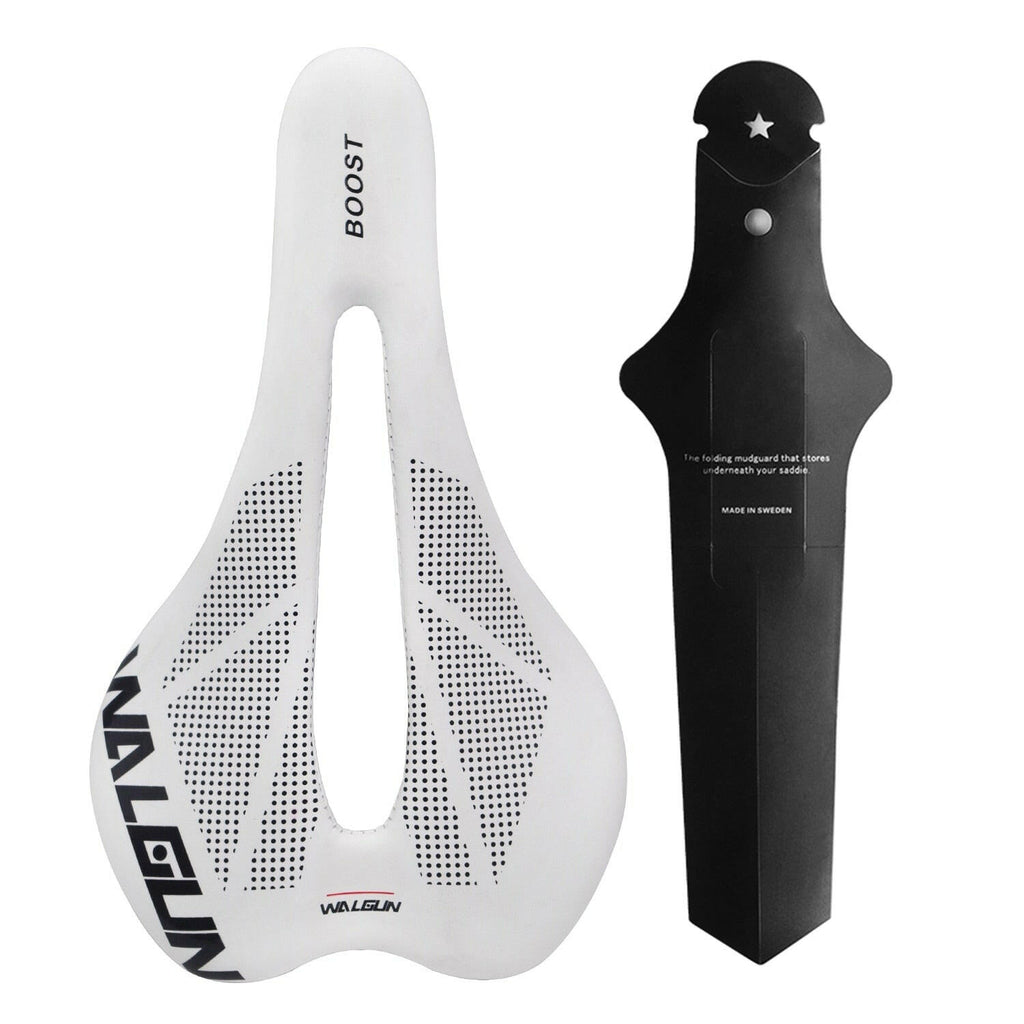 WALGUN BOOST selle bike saddle 250mm 148mm super flow for men women road mtb mountain bike seat bicycle saddle parts black white-WAYBIKER