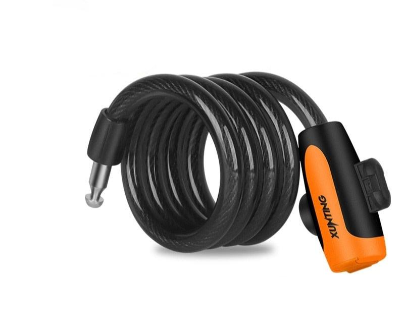 Bicycle lock anti-theft mountain road bicycle wire chain lock key safety anti-theft belt mounting bracket scooter bicycle lock-WAYBIKER