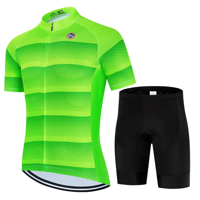 Vendull Pro Cycling Jersey Set Men Cycling Set Outdoor Sport Bike Clothes Breathable Anti-UV MTB Bicycle Clothing Wear Suit Kit-WAYBIKER