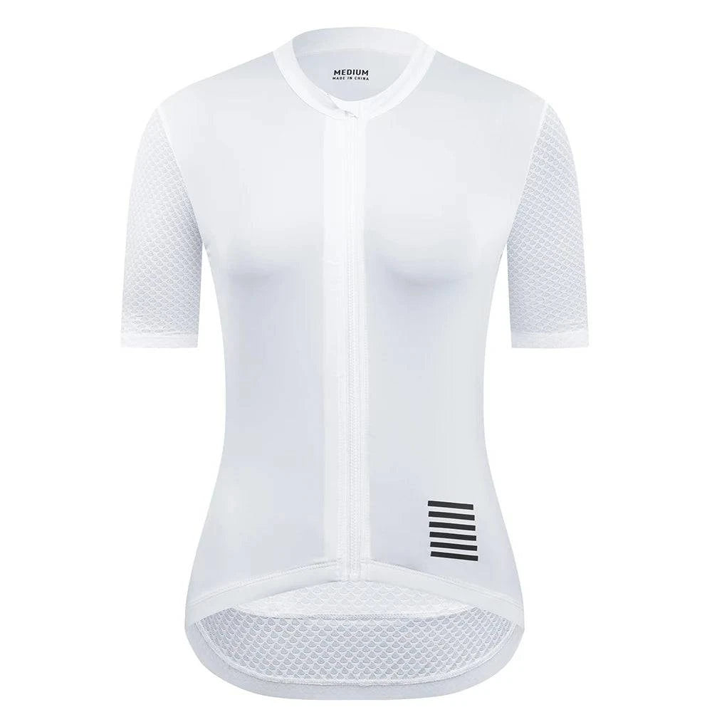 YKYWBIKE Women Cycling Jersey Short Sleeve Slim Female Bicycle Jersey Road Bike Shirt Pro Team Cycling Clothes Breathable-WAYBIKER