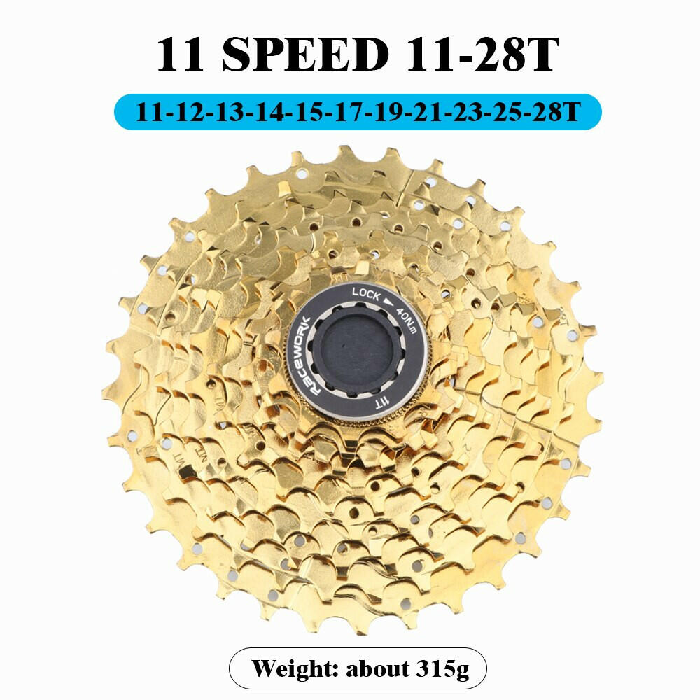 RACEWORK Road Bike 11 Speed Cassette 28/32/34T Bicycle 12S Freewheel Gold Silver Rainbow Flywheel For Shimano 105 R7000 R8000-WAYBIKER