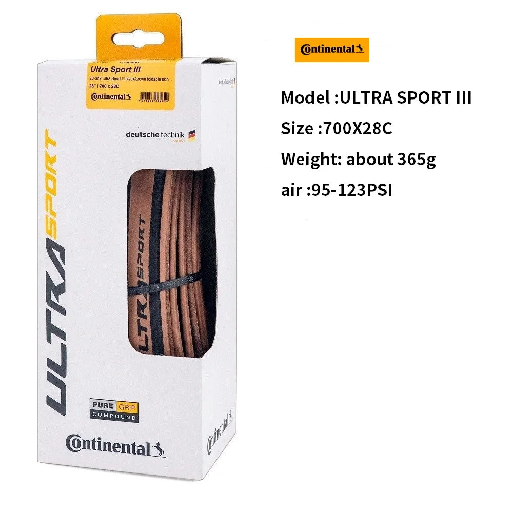 Continental Road Tire ULTRA Sport III & GRAND Sport Race & Extra 700× 23C /25C/28C Road Bicycle Clincher Foldable Gravel Tire