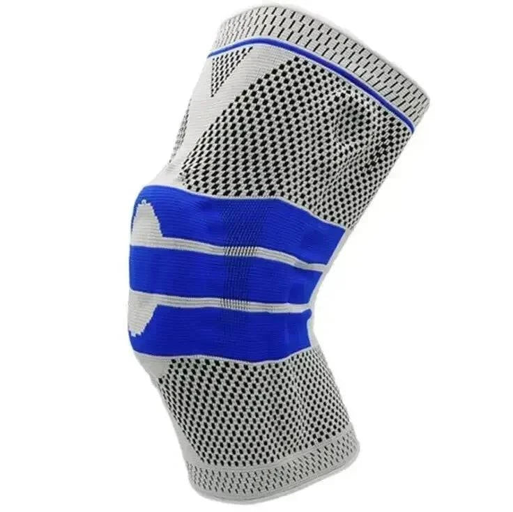 1Pc Silicone Spring Sports Knee Brace Strap Patella Medial Support Strong Meniscus Compression Unisex Sport Protection Pads-WAYBIKER