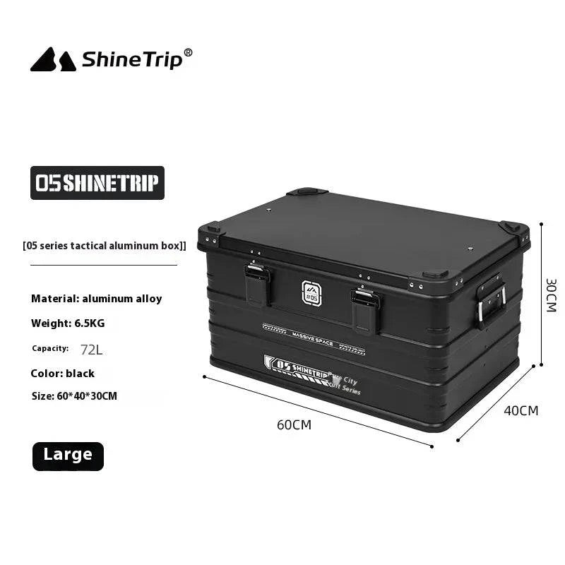 ShineTrip Outdoor 05 Series Camping Aluminum Box Multi functional Modular Storage Aluminum Alloy Coffee Box-WAYBIKER