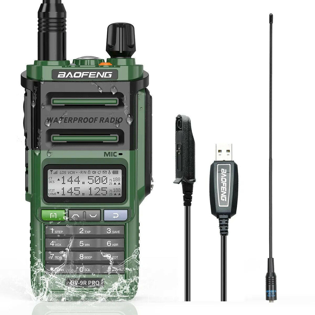 Baofeng UV-9R Pro IP68 Waterproof  Walkie Talkie Dual Band 16KM S22 Radio VHF UHF CB Ham Radio UV-9R Plus Portable Two Way Radio-WAYBIKER