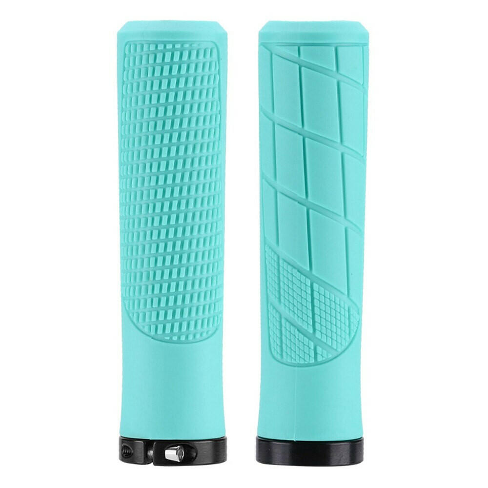 1 Pair Bicycle Rubber Grips Bilateral Lock Bicycle Handlebar Cover MTB Road Bike Handlebar Grips Non-slip Bicycle Handle Covers-WAYBIKER