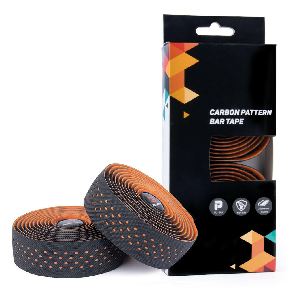 BOLANY Road Bike Punch Handlebar Tape Wrap Shockproof Anti-slip With Adhesive Back With Bar Plugs Bicycle Cycling Accessories-WAYBIKER