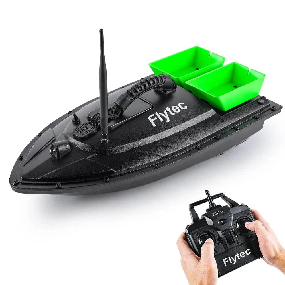 Fishing Bait Boat 500m Remote Control Bait Boat Dual Motor Fish Finder 1.5KG Loading with LED Light for Outdoor Fishing-WAYBIKER
