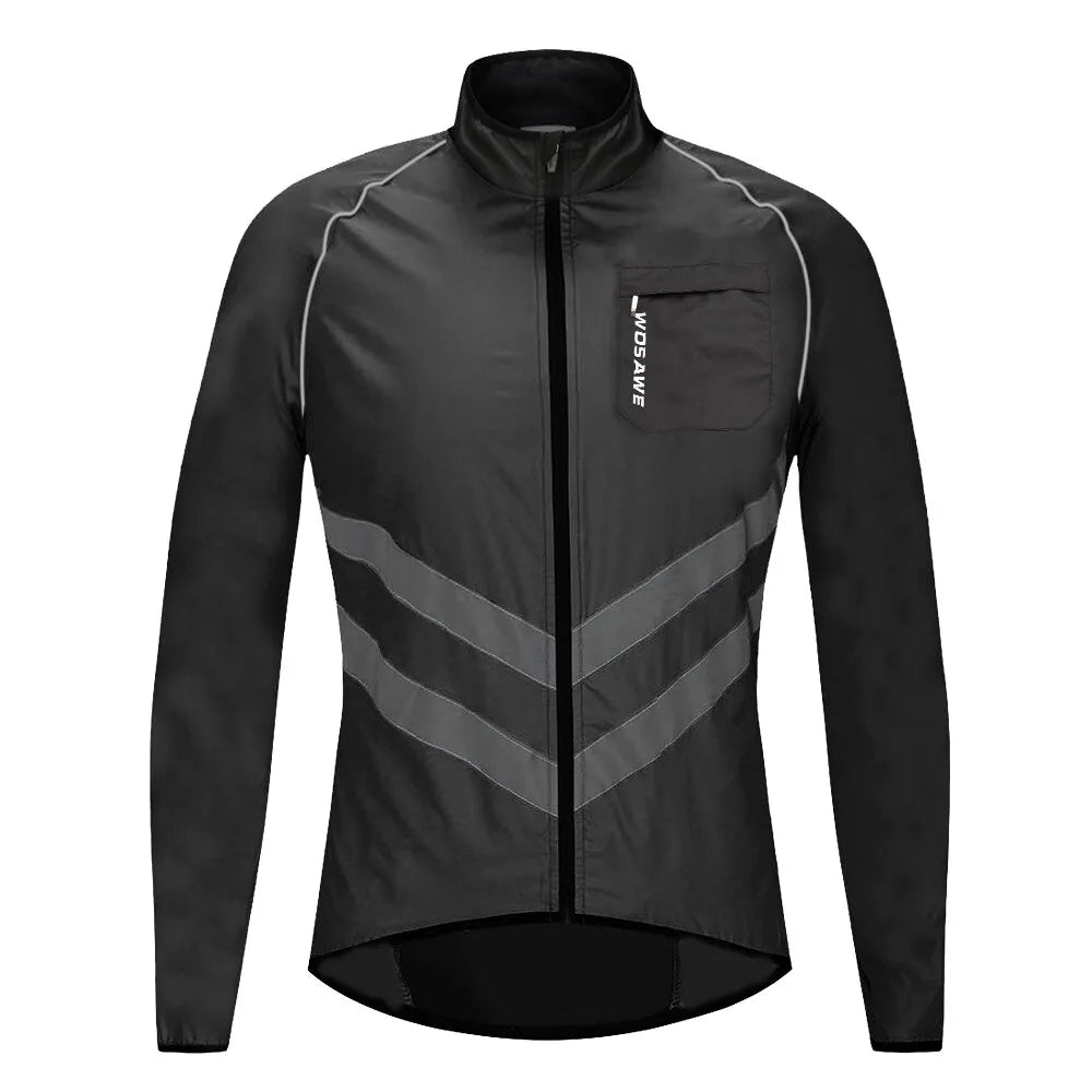 Men Cycling Windbreaker Long Jersey Lightweight Windproof Jacket Water Repellent Bicycle MTB Road Bike Clothing-WAYBIKER