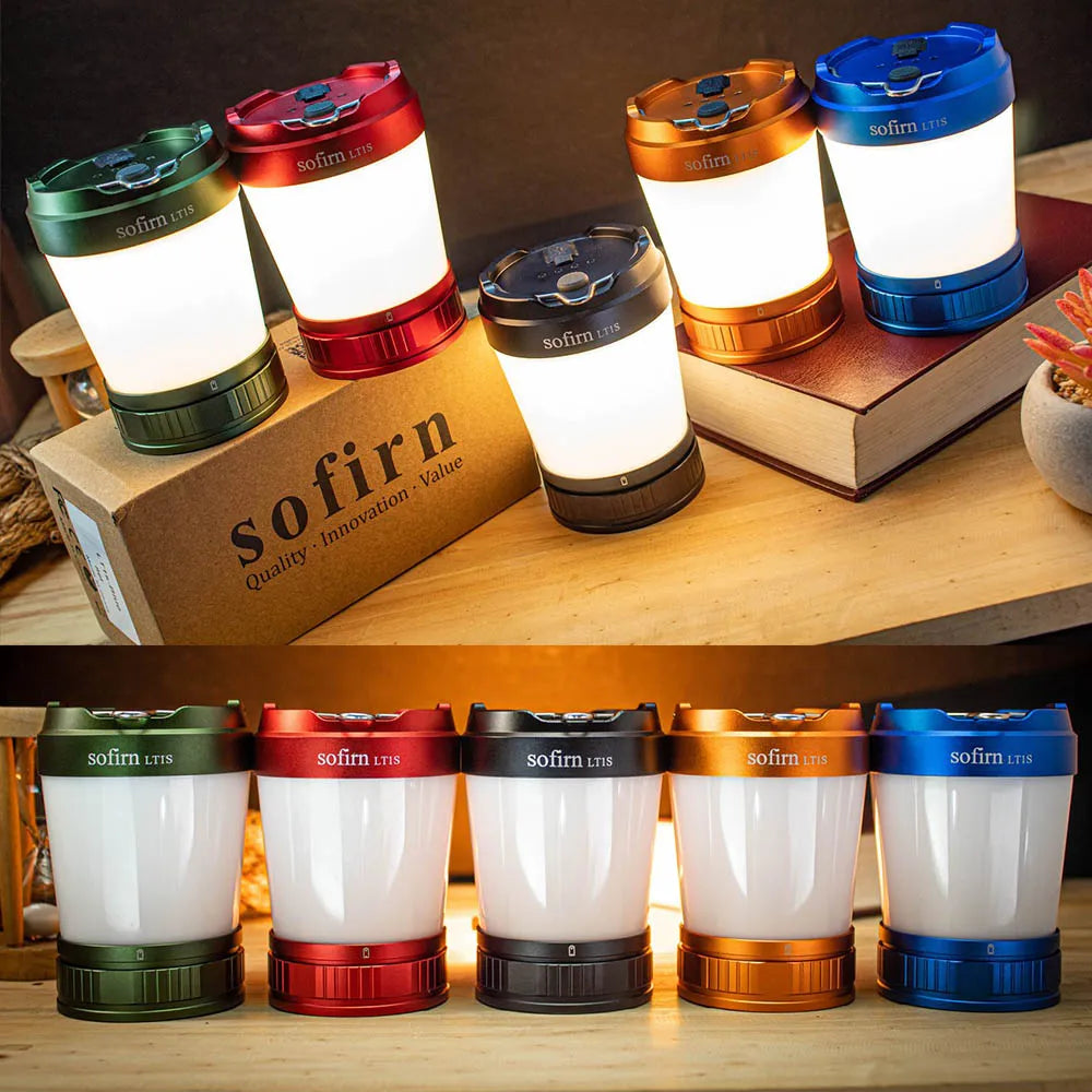 Sofirn LT1S Camping Light USBC 21700 Rechargeable Powerful Torch Portable Emergency Lantern 2700K to 6500K with Charging-WAYBIKER
