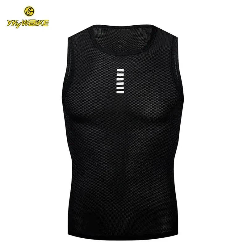Cycling Base Layer Vest For Men Summer Ride Jersey MTB Bicycle Mesh Underwear Breathable Quick Dry Reflection Effect-WAYBIKER