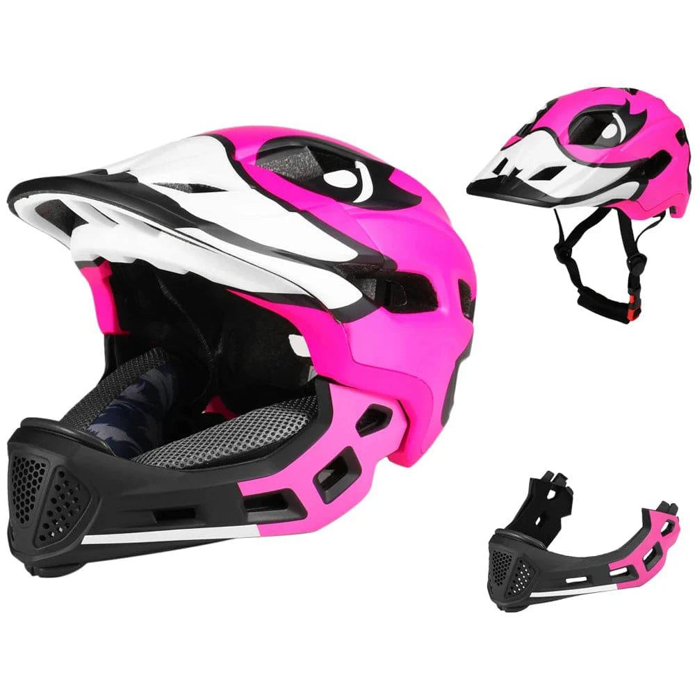 Kids Detachable Full Face Helmet Children Sports Safety Helmet for Cycling Skateboarding Roller Skating Cycling Equipment-WAYBIKER
