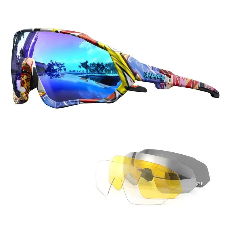 Kapvoe Cycling Sunglasses Polarized Men Women Cycling Glasses Road Mountain Bike Bicycle Goggles Sports Eyewear Fishing-WAYBIKER