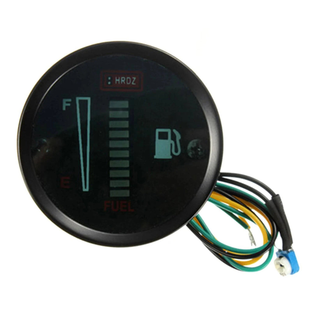 Automobile Motorcycle Modified Fuel Meter LED Display Fuel Level Gauge Automobile Motorcycle Universal 52MM 12V DC Boat Truck RV-WAYBIKER