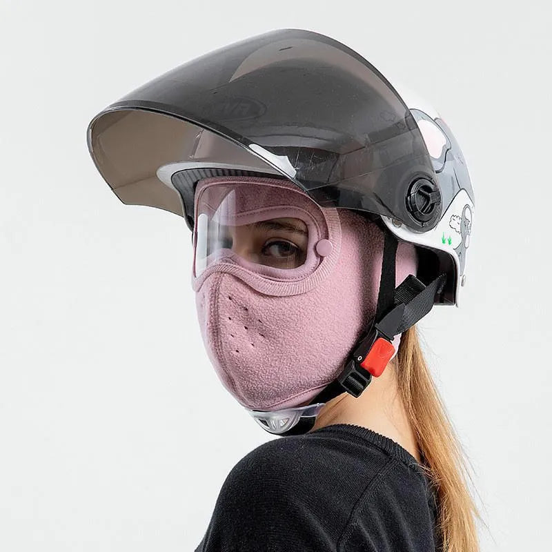 Dust-proof Cycling Bike Full Face Mask Windproof Winter Warmer Scarf Bicycle Snowboard Ski Masks with Anti-UV glasses Men Women-WAYBIKER