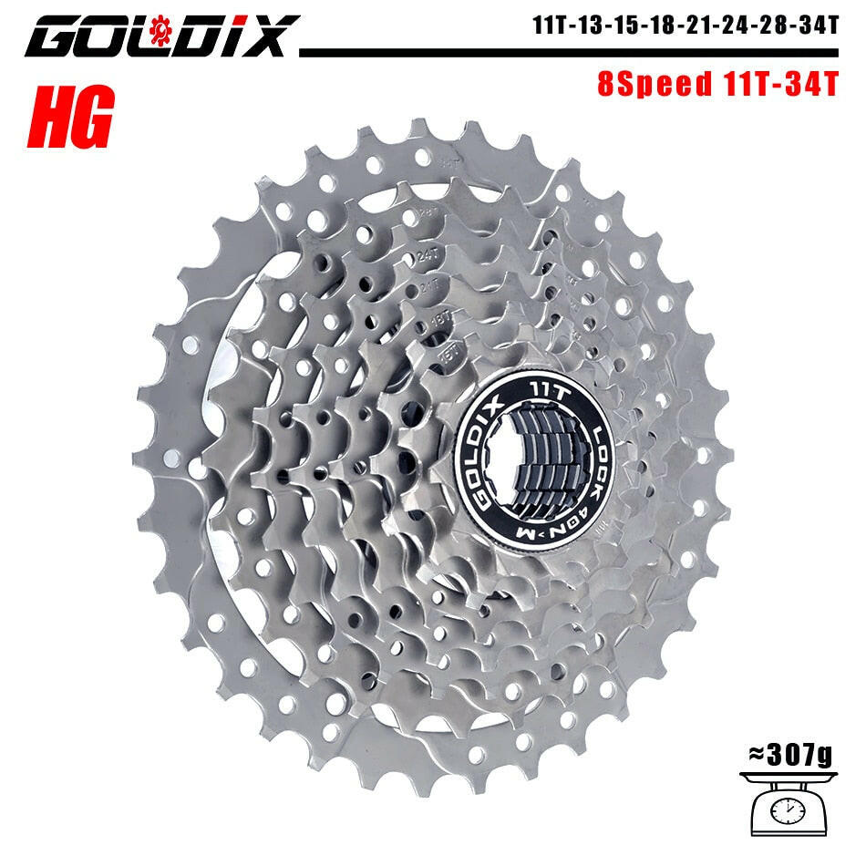 GOLDIX MTB/Road bike Cassette 11-25/28/32/34/36T bicycle freewheel 8/9/10/11/12 speed sprocket flywheel for Shimano SRAM-WAYBIKER