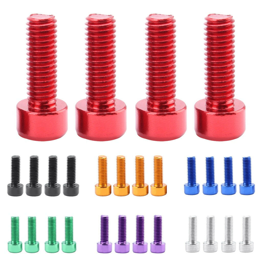 4 Pcs/Set Bicycle Water Bottle Cage Bolts Holder Screws Hex Socket Screws M5 Aluminum Holder Bolts MTB Road Bike Accessories-WAYBIKER