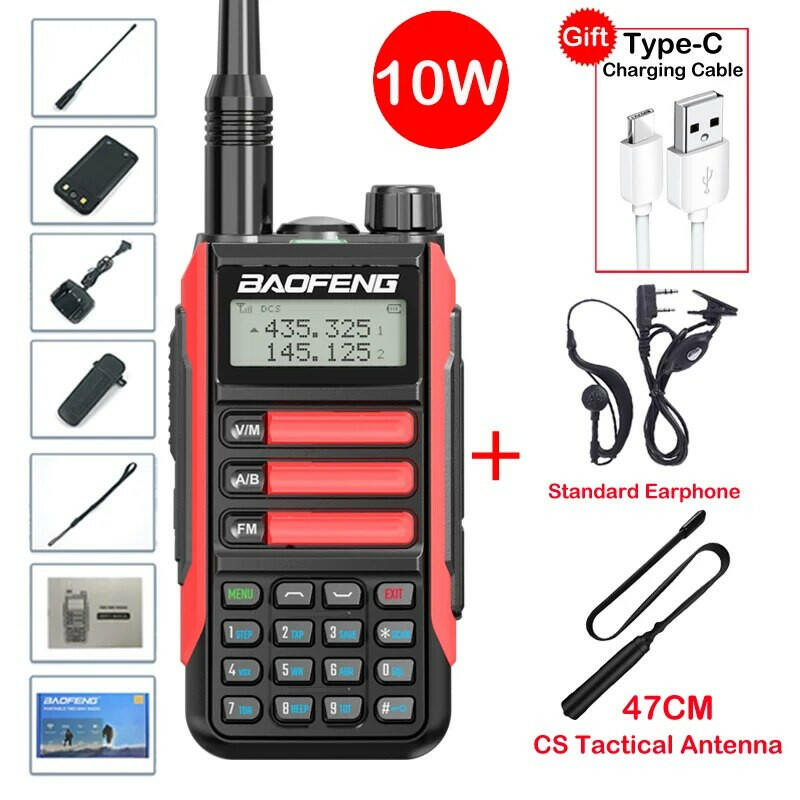 2023 Baofeng UV-16 MAX V2 Professional 10W Upgraded Of UV-5R UV-10R Walkie Talkie IP68 Waterproof Long Range Dual Band Ham Radio-WAYBIKER