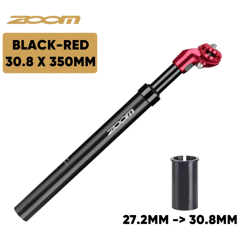 ZOOM Bike Suspension Seatpost 27.2/31.6/28.6/30.4/30.8/33.9mm MTB Suspension Seat Tube 350mm Shock Absorber Seat Post Bike Parts