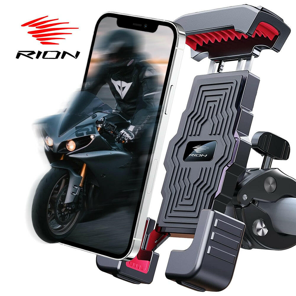 RION Bicycle Phone Holder Mobile Stand For Motorcycle Smartphone Support Bracket MTB Accessories Road Bike Mount 4.7-7 inch 360°-WAYBIKER