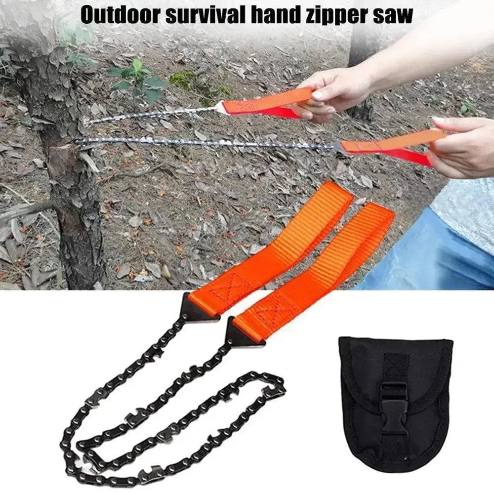 Portable Survival Chain Saw Chainsaws Emergency Camping Hiking Tool Pocket Hand Tool Pouch Outdoor Pocket Chain Saw-WAYBIKER