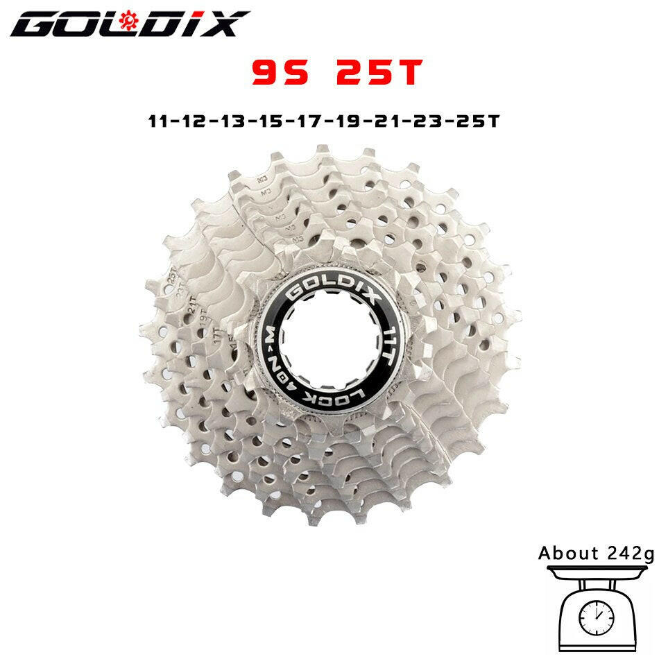 GOLDIX Road Bike 8 9 10 11 Speed Velocidade 11-25T/28T/32T/34T/36T Bicycle Cassette Freewheel MTB Sprocket for SHIMANO SRAM-WAYBIKER