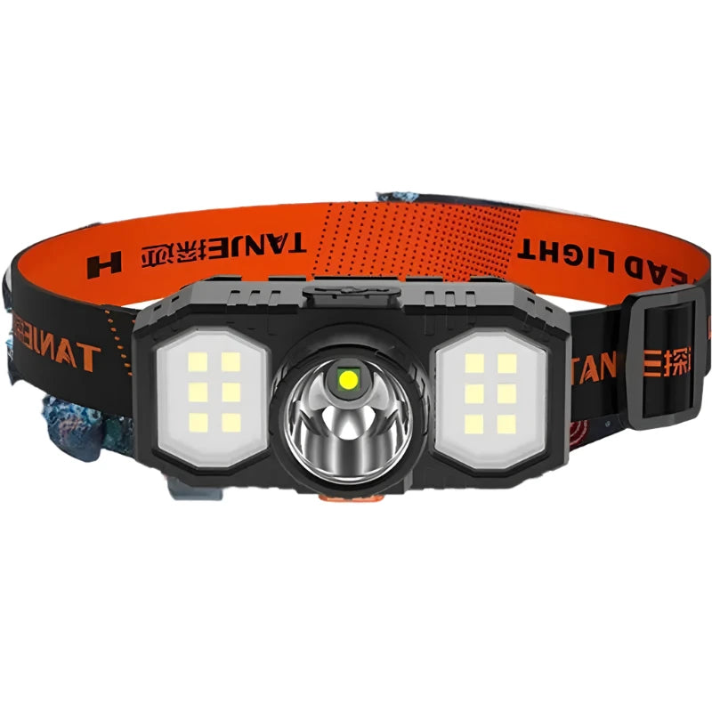 New LED Headlight COB Mini Lighting Outdoor Long Shot Head-mounted Torch USB Rechargeable Waterproof Electric Fishing Light-WAYBIKER