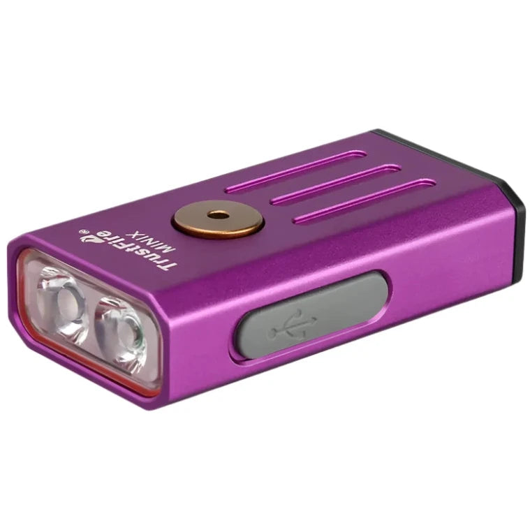 Trustfire Minix Mini EDC Flashlight Keychain 320LM 365nm Uv Lamp Red Light TypeC USB Rechargeable Colourful Gift 2Mode Led Torch-WAYBIKER