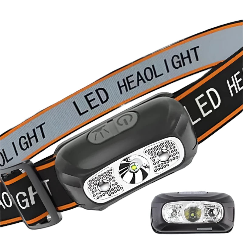 Portable LED Headlamp Built-in Battery USB Rechargeable Mini Head Torch Outdoor Camping Fishing Searchlight Waterproof Headlight-WAYBIKER