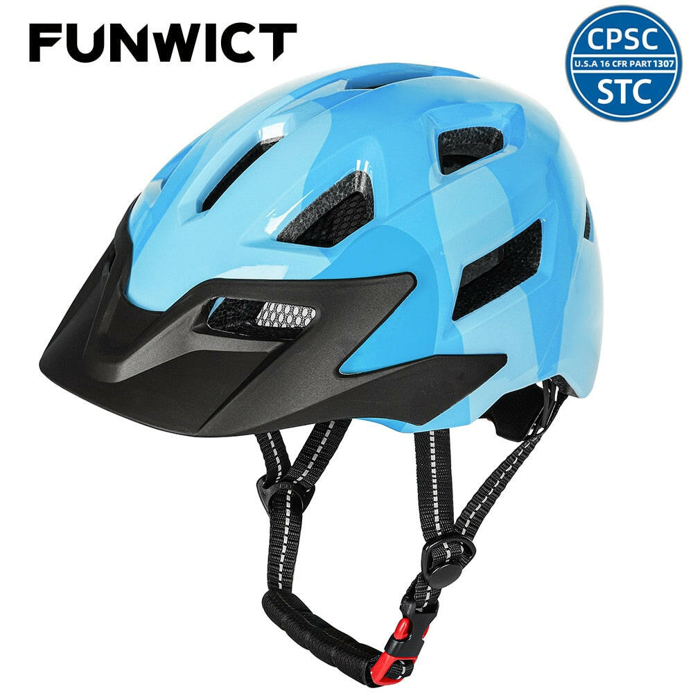 FUNWICT Kids Bicycle Helmet For Children Sports Safety Cycling Boys Girls Protection Cap MTB Balance Bike Roller Skating Helmets-WAYBIKER