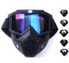 zlangsports Goggles Mask Anti-UV Detachable Windproof Motorcycle HD Motocross Glasses Retro Riding Eyewear Ski Sunglasses-WAYBIKER