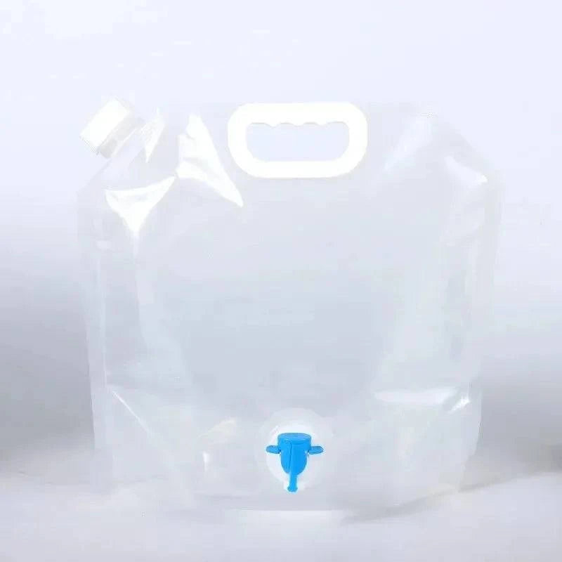 5/10L Camping Water Bag Portable Folding Water Bucket Large Water Container Outdoor Travel Collapsible Pouch Can Camping Supplie-WAYBIKER