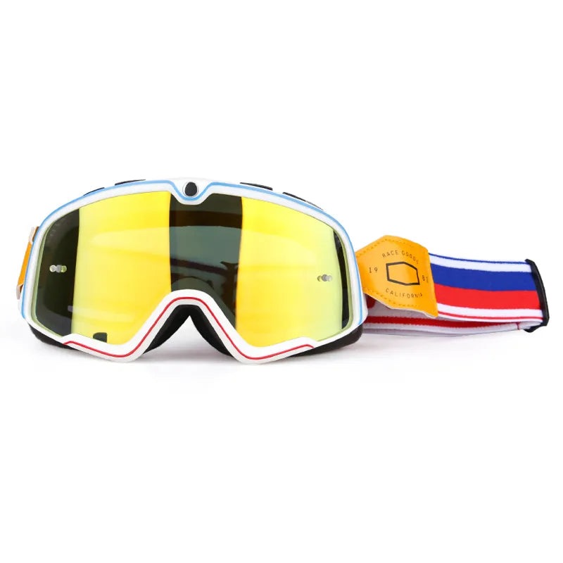 Retro Bicycles Goggles Ski Glasses Sunglasses ATV Goggles Non-slip Belt AntiUV Cafe Racer Chopper Cycling Racing Free shipping-WAYBIKER